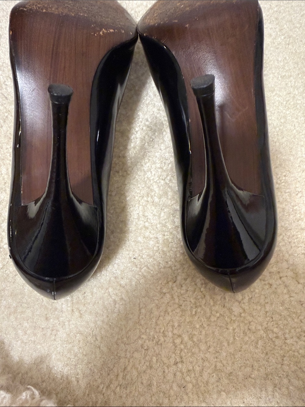 Stuart Weitzman Black Patent Pointed Stiletto Heel Pump. - Picture 7 of 8